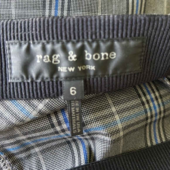 Rag & Bone Simone Plaid Skinny  Pants Side Zip Excellent Size 6 - Picture 8 of 13